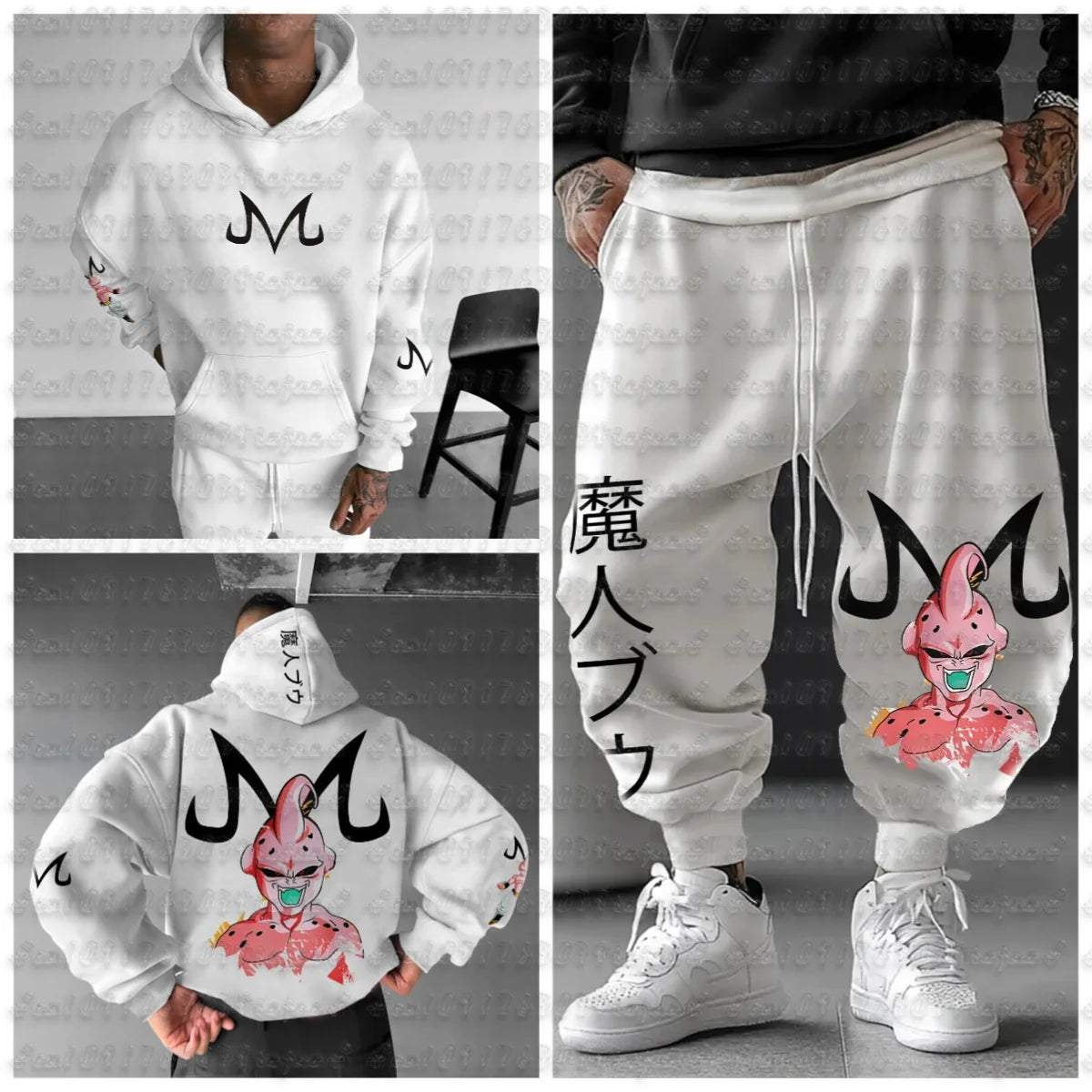 Dragon Ball sweatshirt and jogging set - Majin Buu white