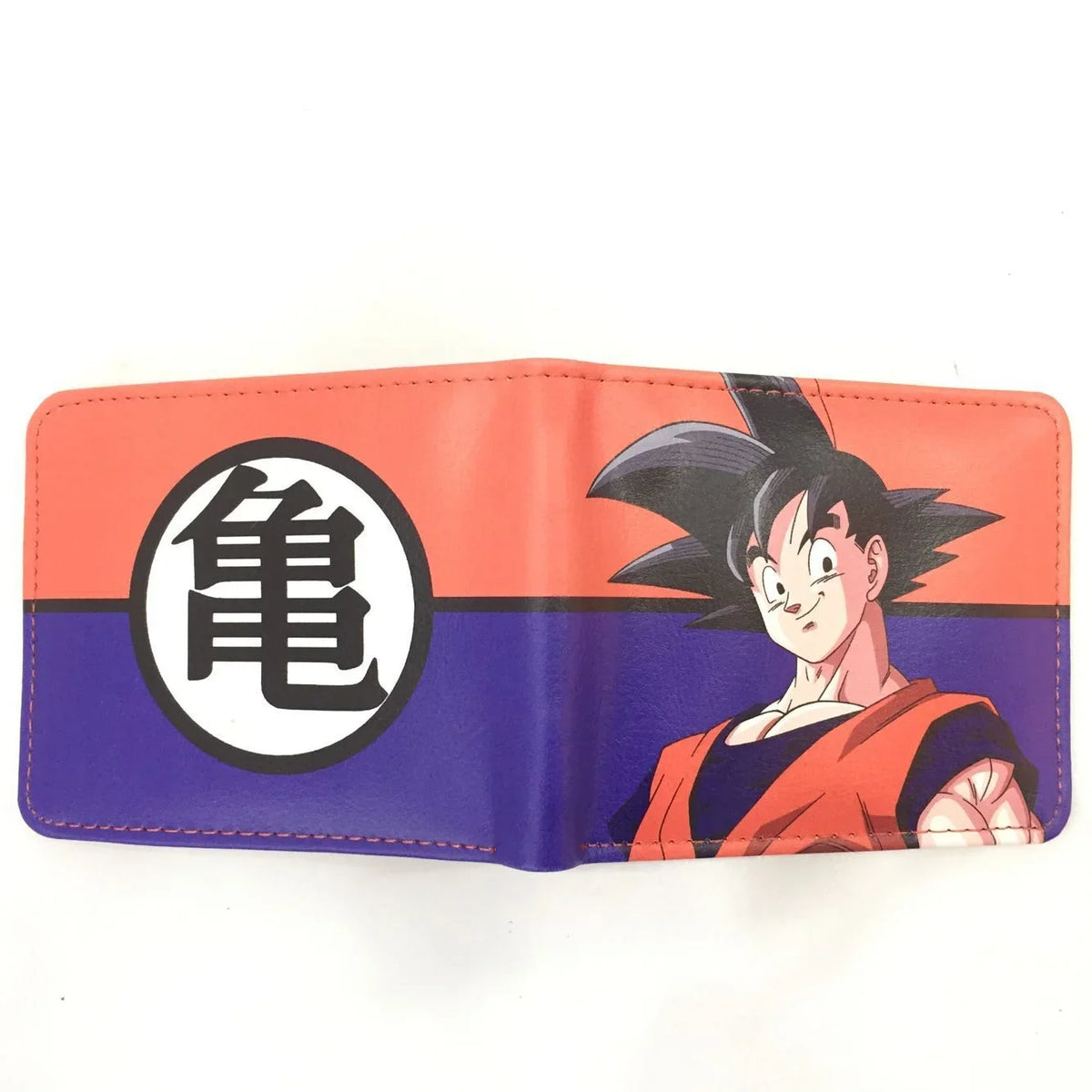 Portefeuille orange et violet Dragon Ball - Goku et kanji Kame