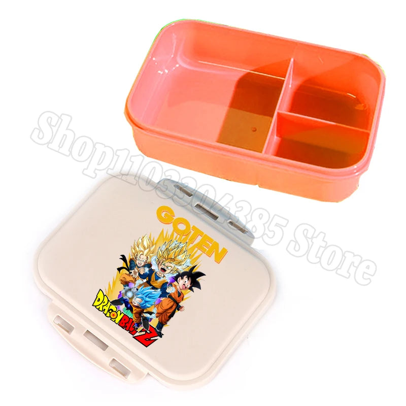 Boîte à goûter compartimentée orange Dragon Ball - Goku et ses transformations Saiyan
