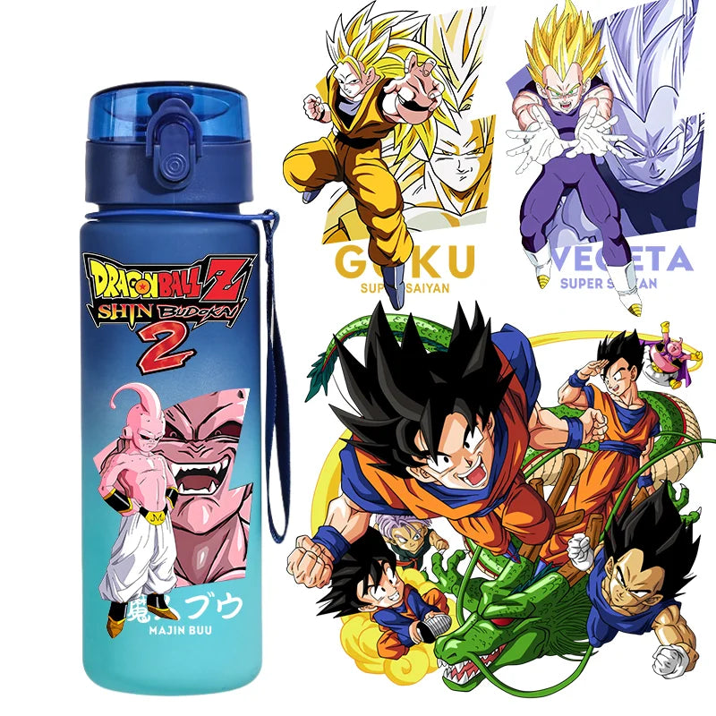 Borraccia blu - Majin Buu e logo Dragon Ball Z