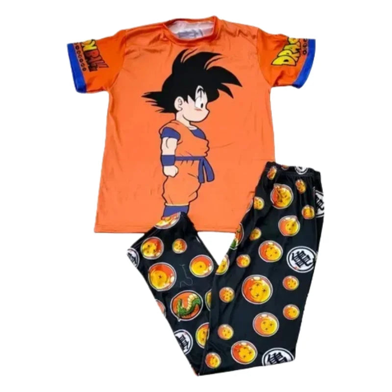 Pigiama arancione e nero Dragon Ball - Goku bambino e sfere del drago
