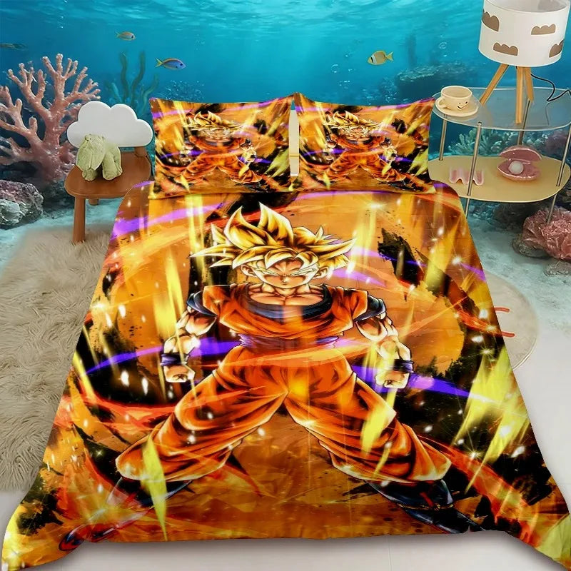Funda nórdica Dragon Ball - Gohan Super Saiyan 2 y aura amarilla