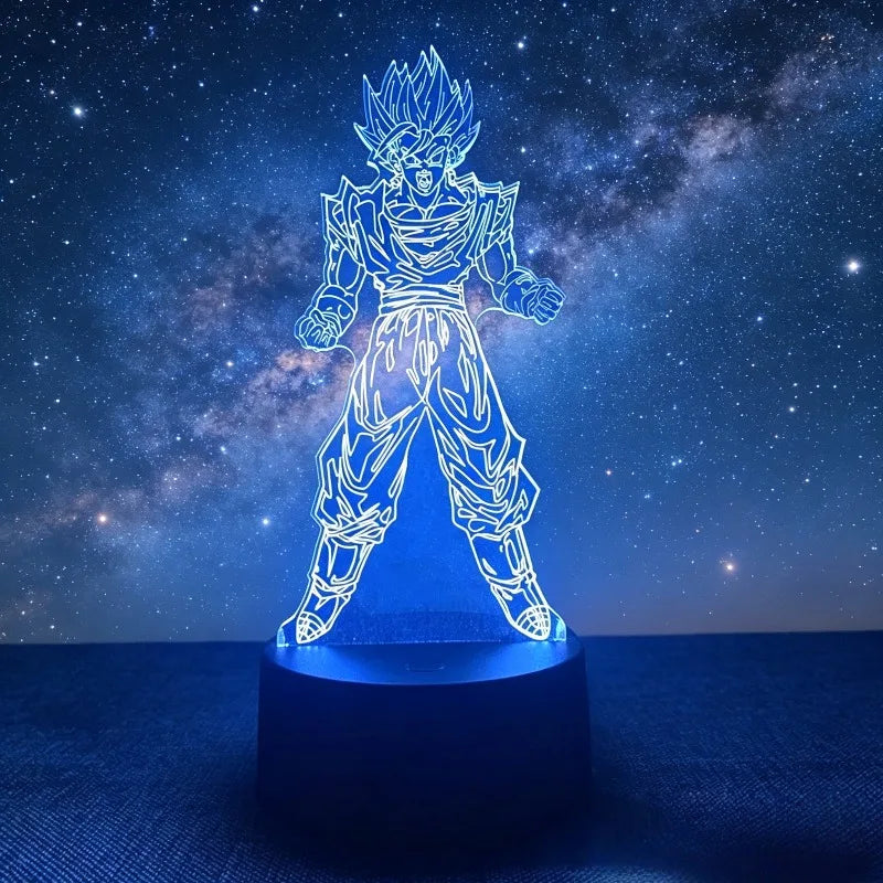 Dragon Ball 3D effect lamp - Goku and Vegeta luminous