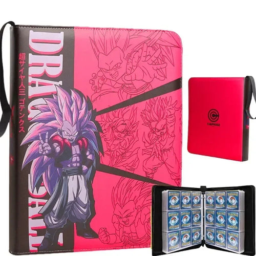 Classeur à cartes rose Dragon Ball - Gogeta aux longs cheveux roses