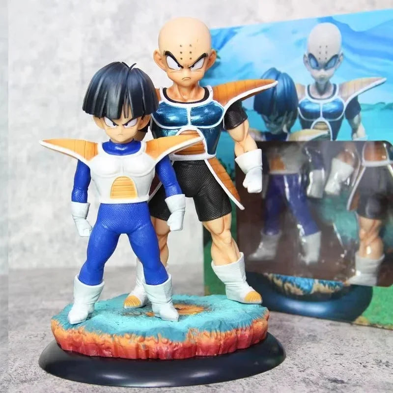 Figuras Dragon Ball - Gohan y Krilin con armaduras Saiyajin