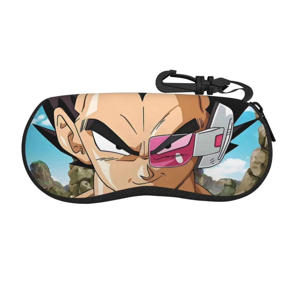 Dragon Ball Glazen Case - Vegeta met rode detector close-up