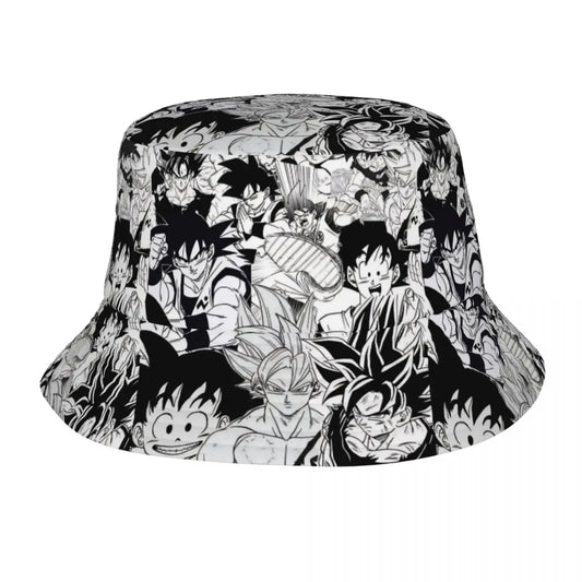 Bob noir et blanc Dragon Ball - collage de personnages manga