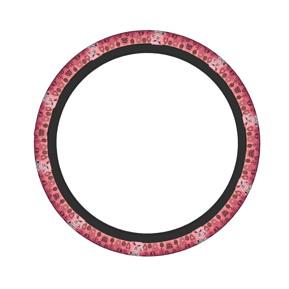Dragon Ball steering wheel cover - Goku and warriors on orange background