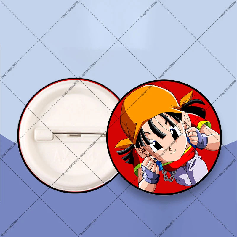 Distintivi rotondi Dragon Ball - Goku bambino e kanji Go