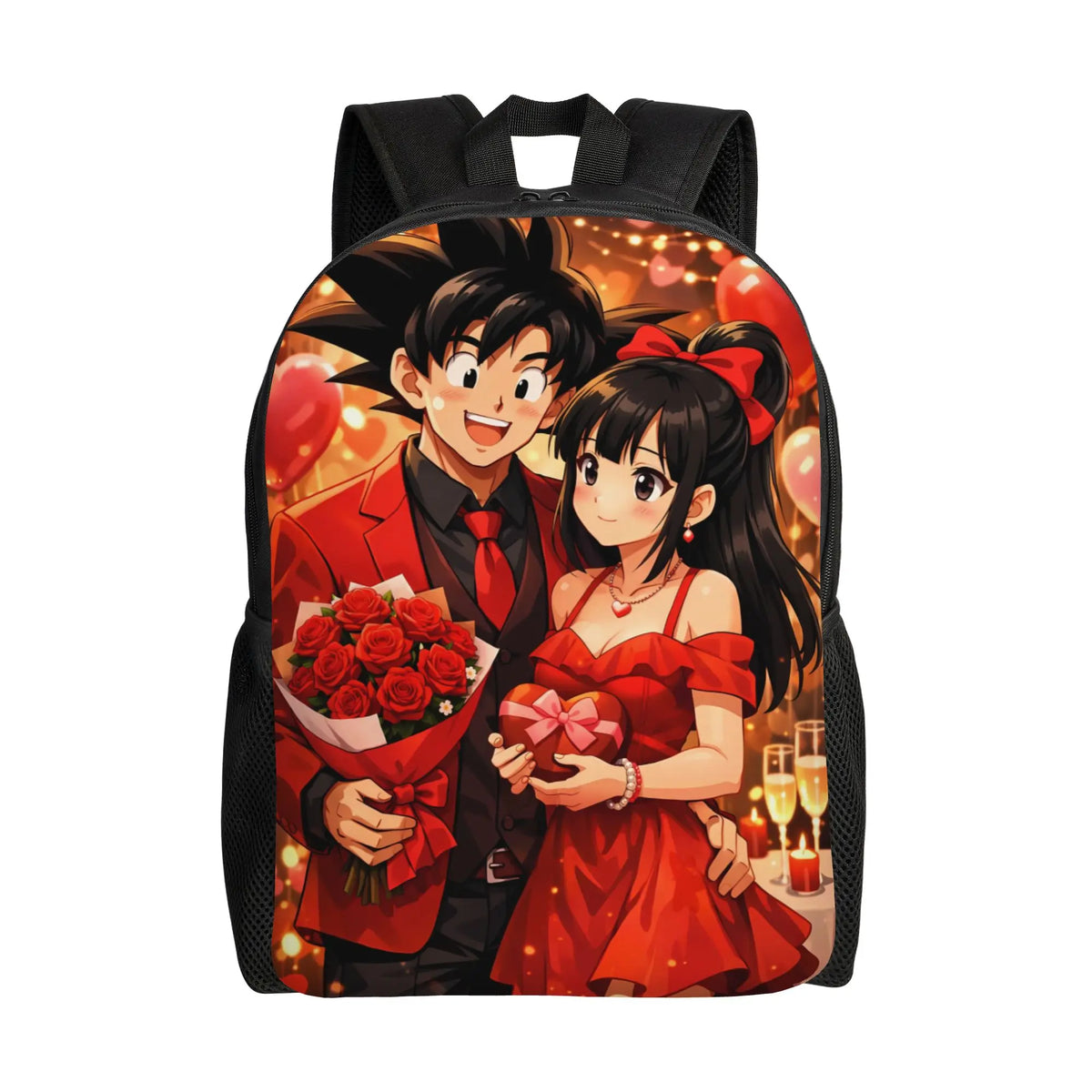 Mochila naranja Dragon Ball - Goku niño sosteniendo una bola de cristal