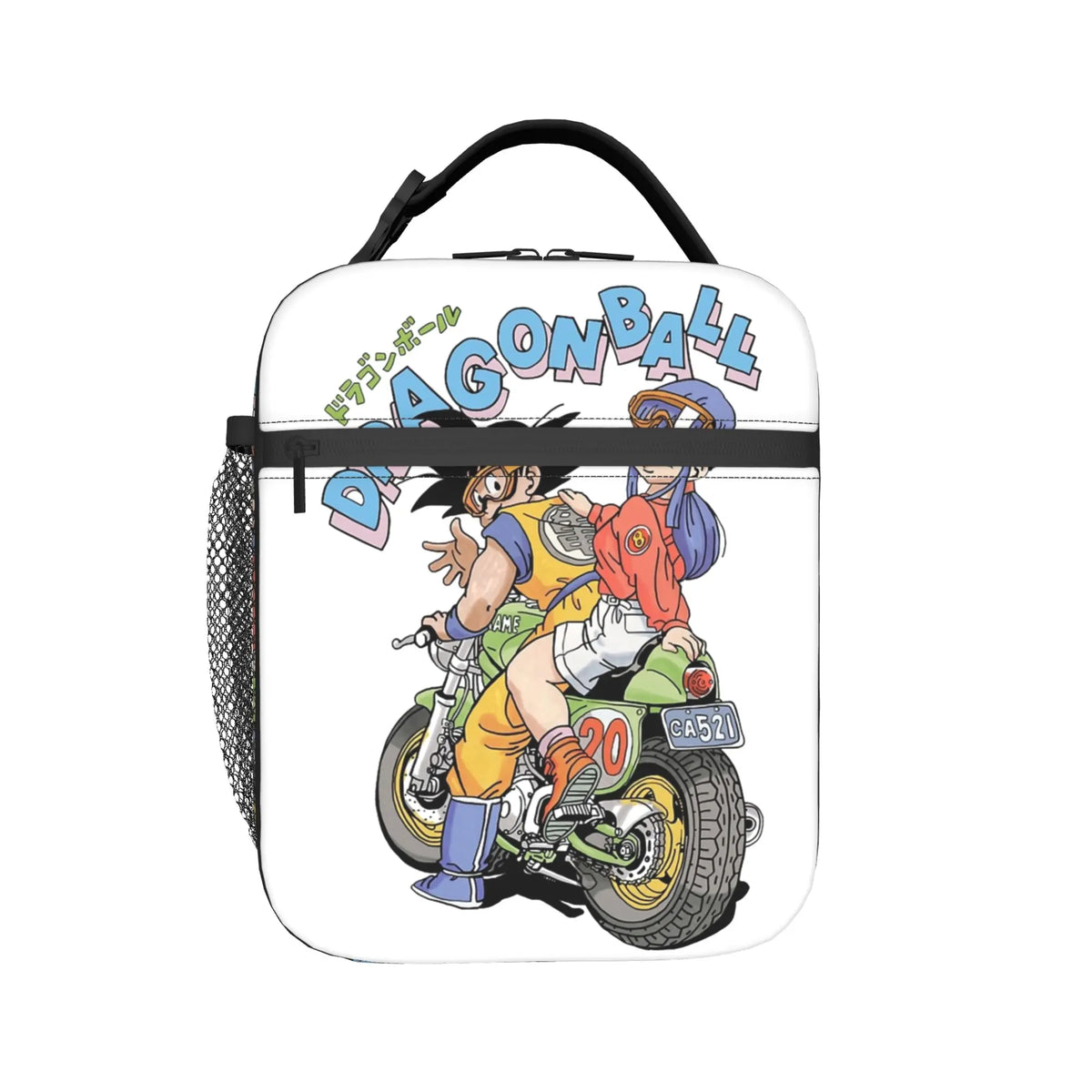 Sac repas noir Dragon Ball - Goku enfant Goku Blue et kanji Kame