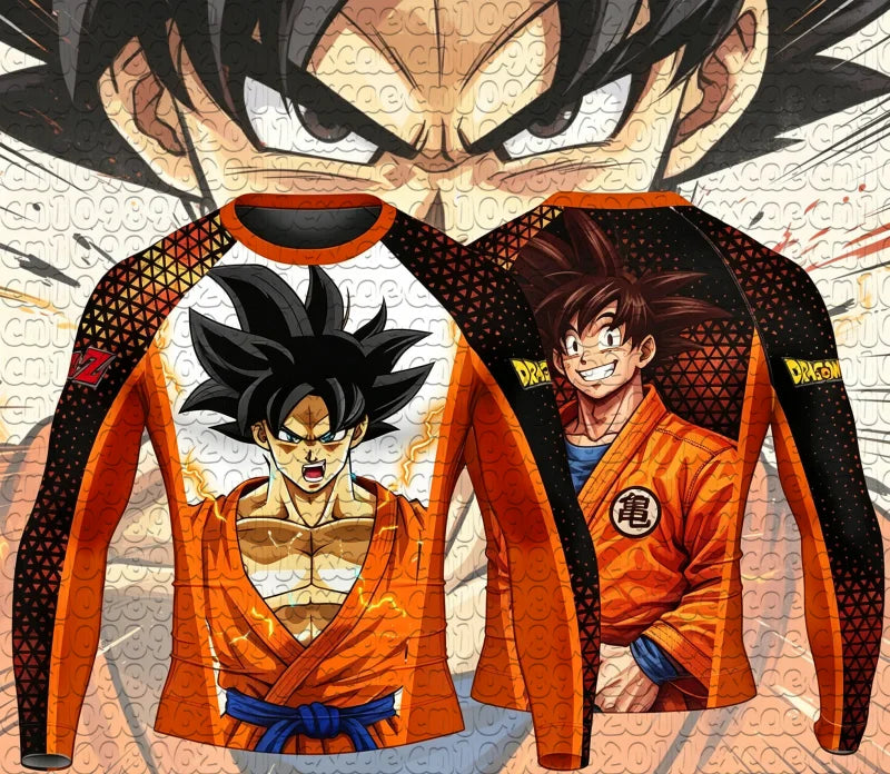 T-shirt orange à manches longues Dragon Ball Goku et tenue Kame