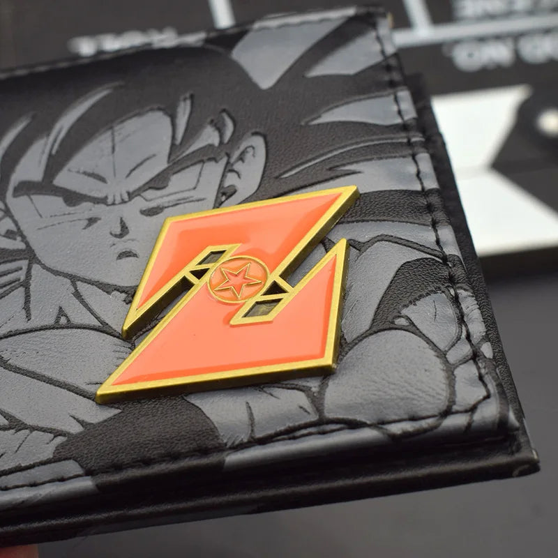 Portefeuille gris et noir Dragon Ball - Goku aux bras croisés et logo Z