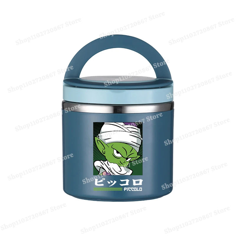 Round blue lunch box Dragon Ball - Piccolo in turban white