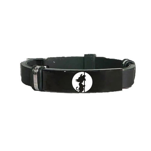 Dragon Ball black bracelet - Child Goku in a white circle