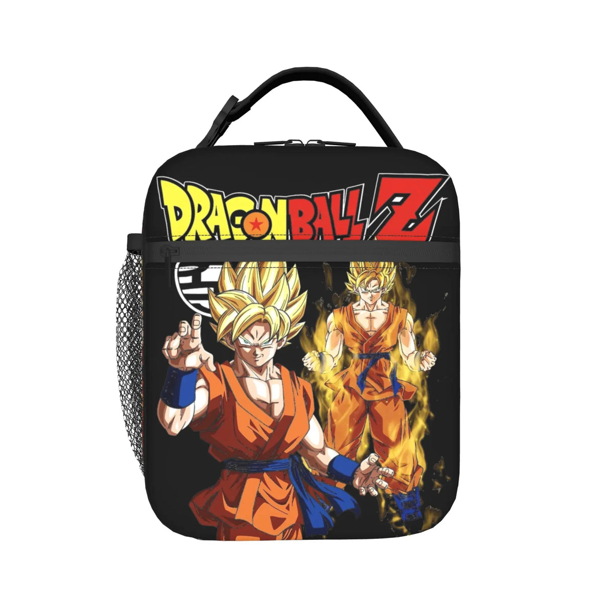 Sac repas noir Dragon Ball - Goku enfant Goku Blue et kanji Kame