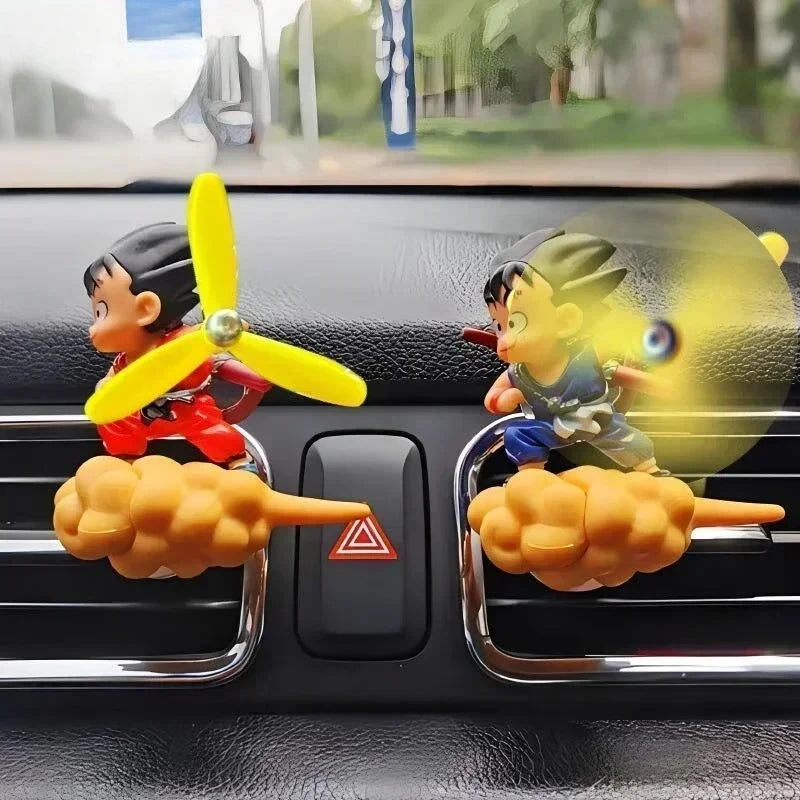 Décoration pour aération de voiture Dragon Ball - Goku et Vegeta sur nuage
