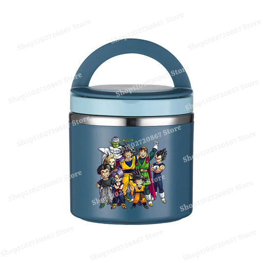 Blue Round Lunch Box Dragon Ball - de Z krijgers samen