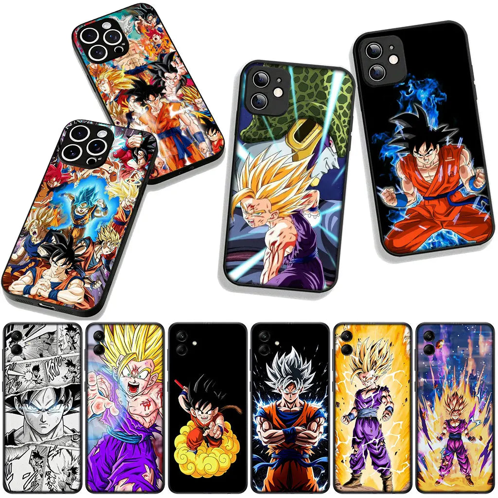 Coque de téléphone noire Dragon Ball - Goku Ultra Instinct aux bras croisés