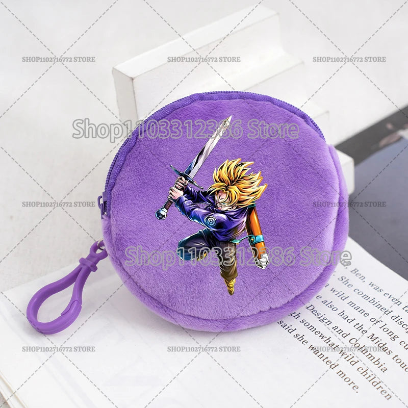 Porte-monnaie rond coloré Dragon Ball Goku et Shenron