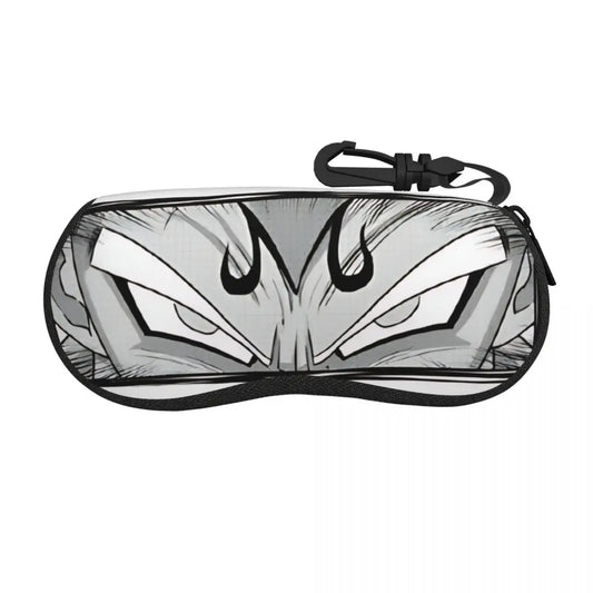 Pochette à lunettes Dragon Ball - regard de Majin Vegeta en noir et blanc