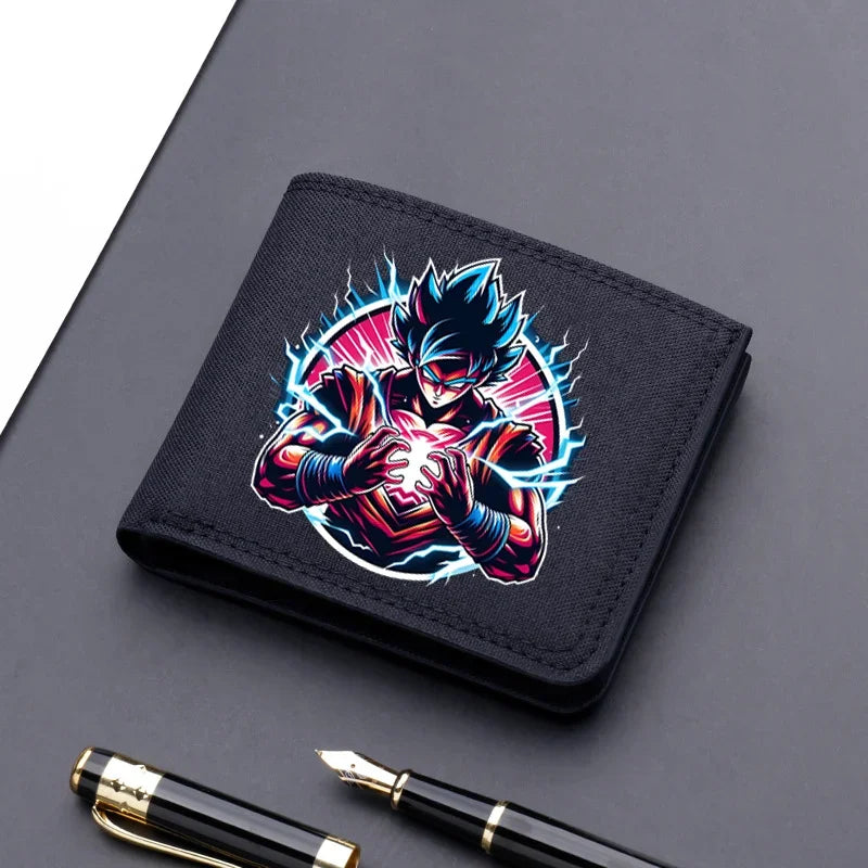 Dragon Ball patterned wallets - Ultra Instinct and Shenron child Goku