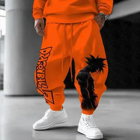 Jogging Dragon Ball - Goku en silhouette sur orange