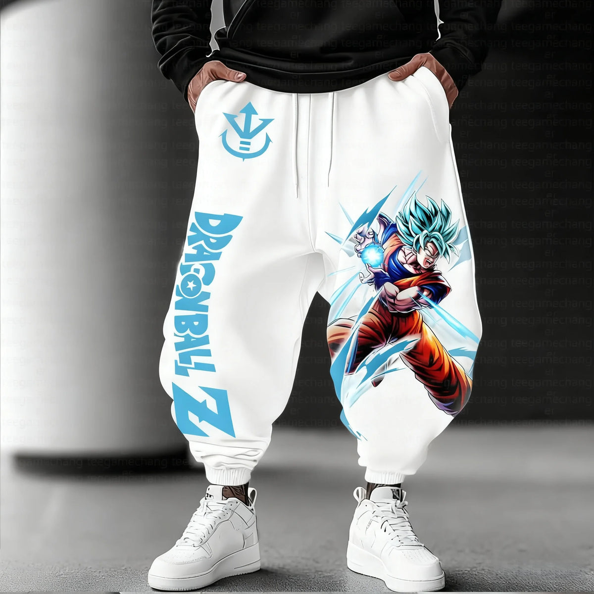 Dragon Ball Jogginghose - Goku Super Saiyan Blue Kamehameha weiß