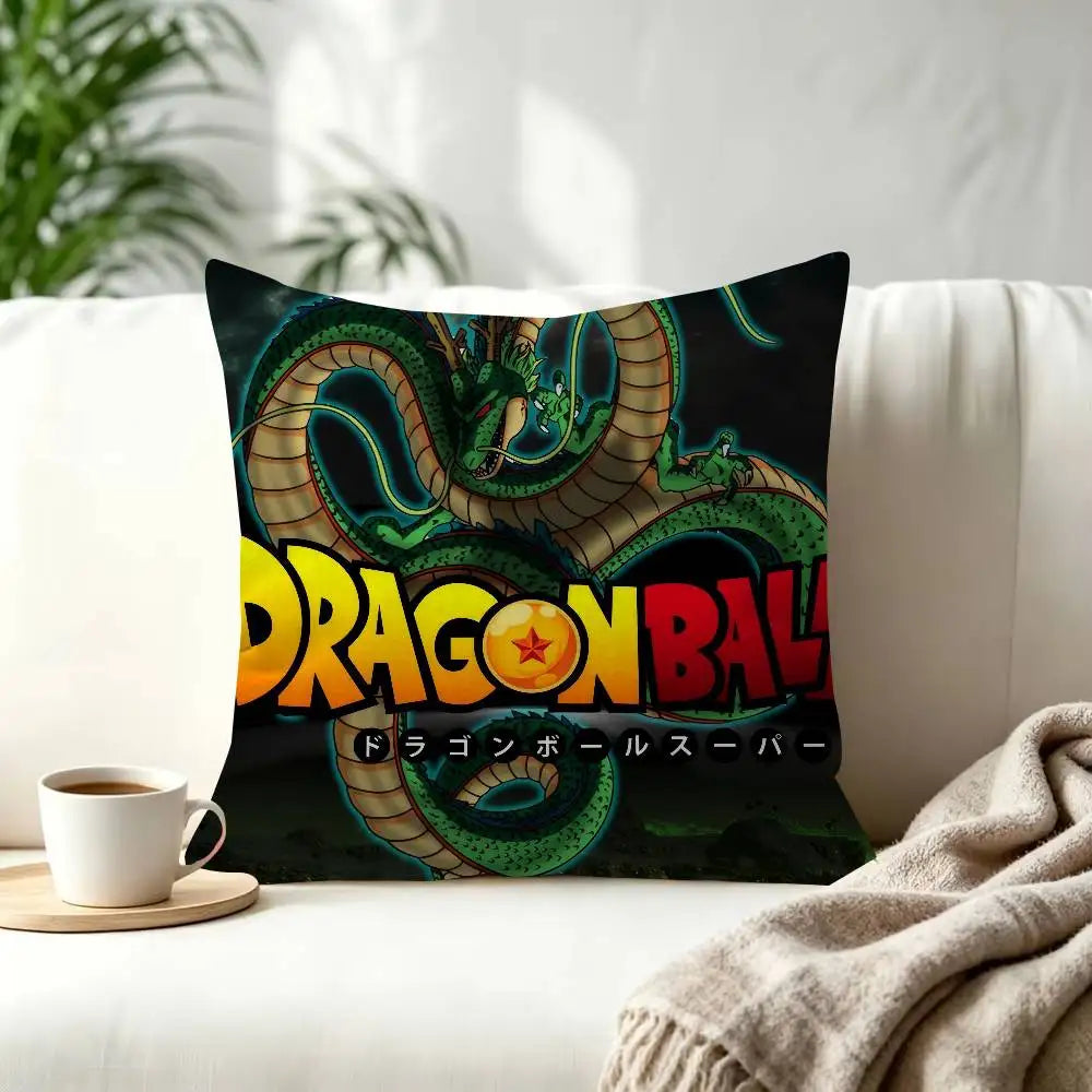 Housses de coussin Dragon Ball - Goku Shenron et symboles de la saga