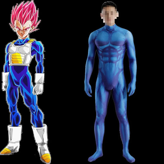 Combinaison de cosplay bleue Dragon Ball - Vegeta
