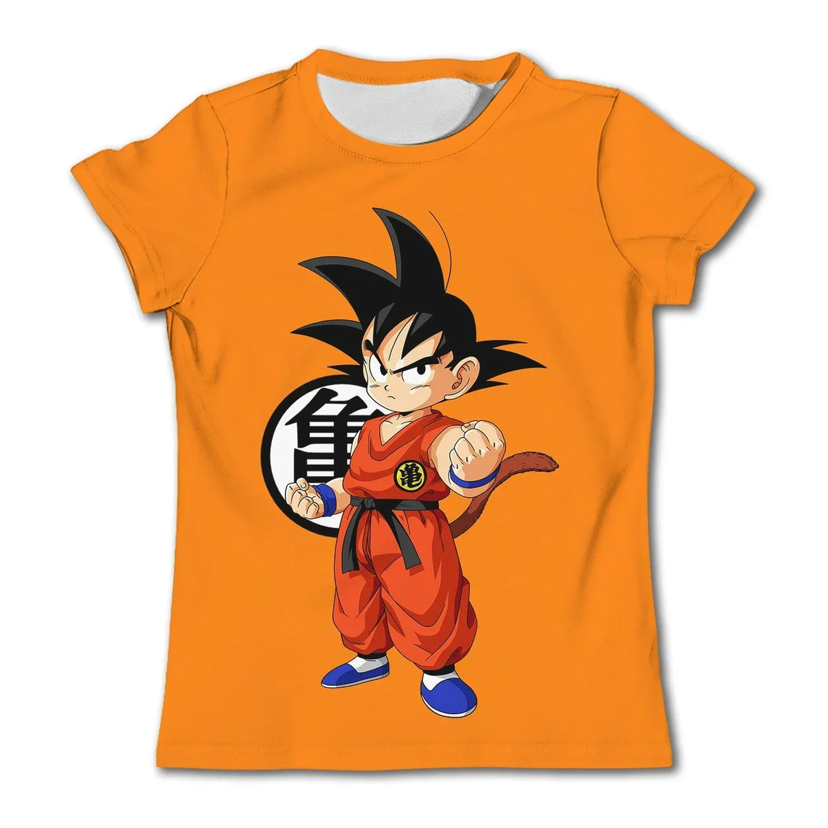 Oranje T-shirt Dragon Ball jonge Goku en kanji Kame