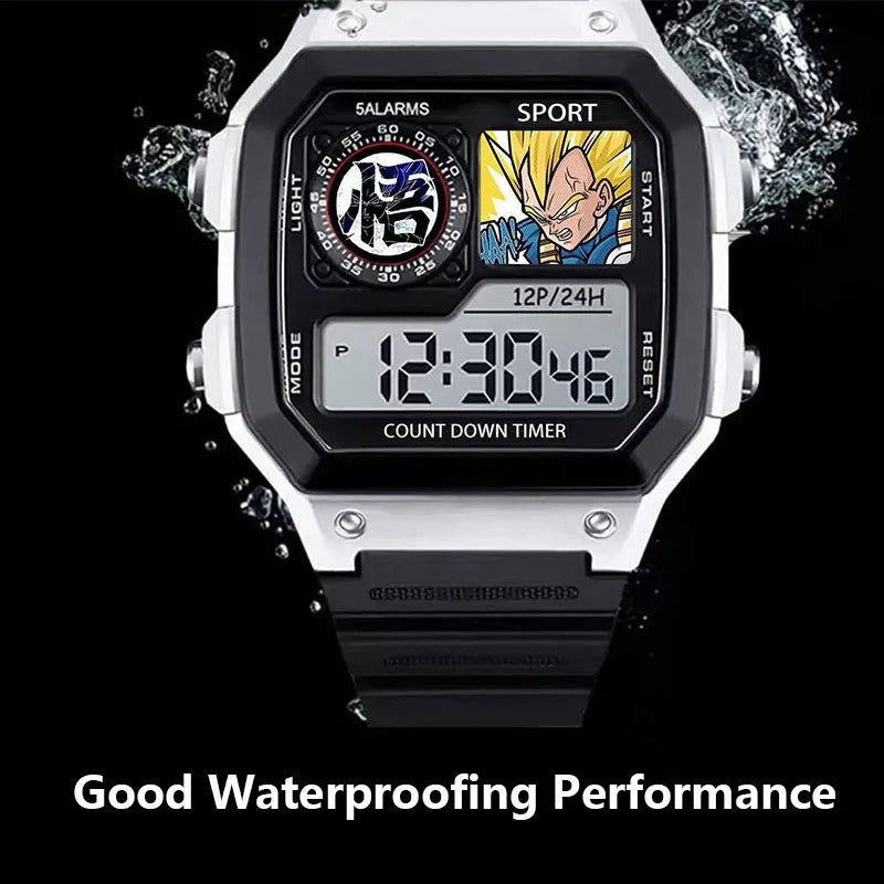Dragon Ball Digital Watch - Super Saiyan Vegeta with Raised Fist