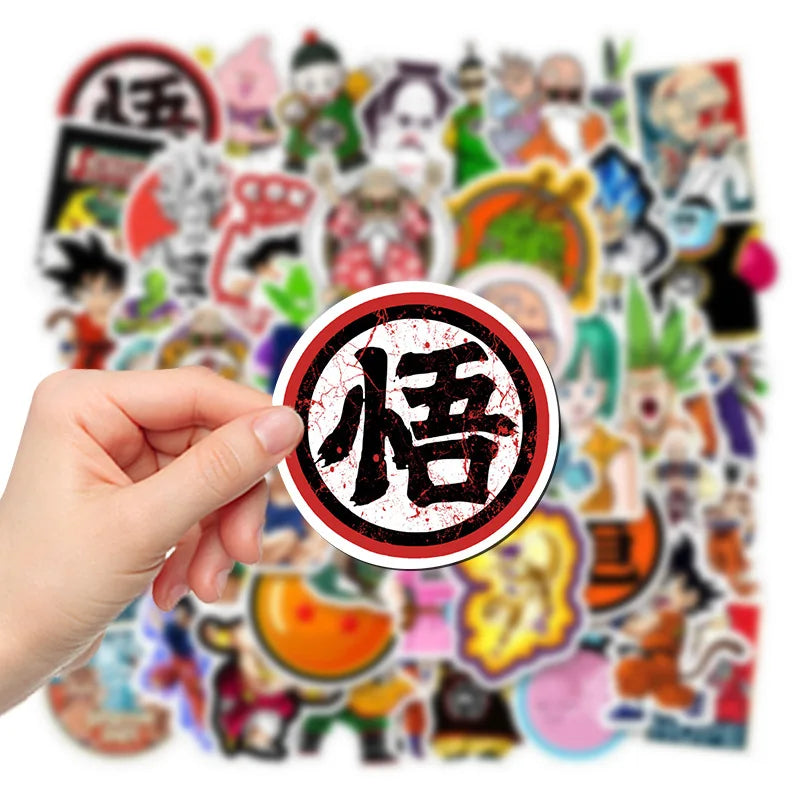 Set stickers - Dragon Ball karakters en emblemen