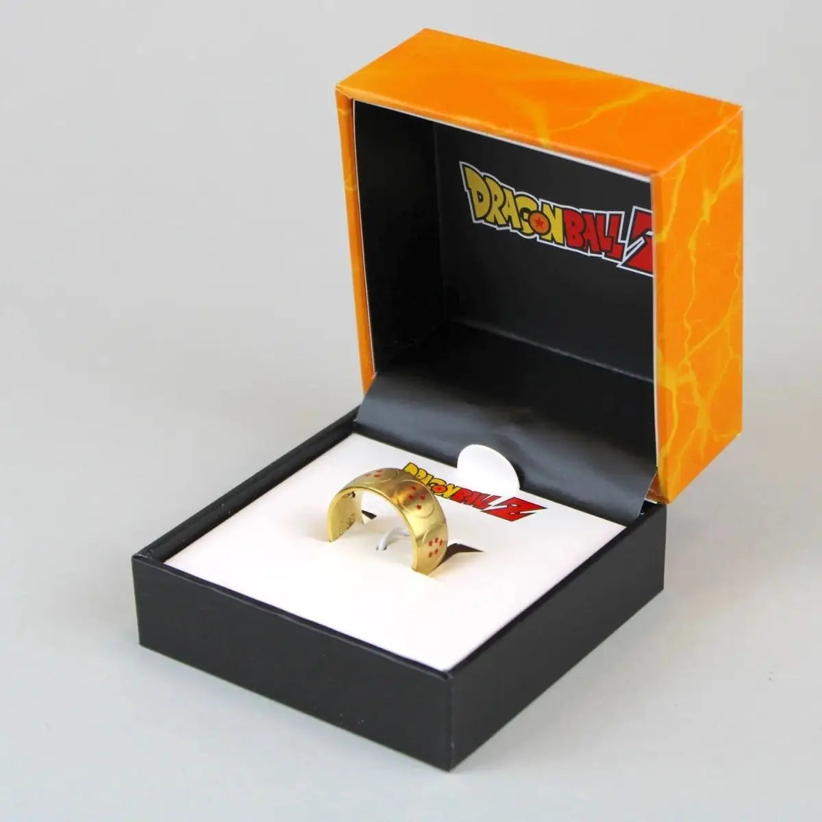 Dragon Ball gold ring - crystal ball patterns in box