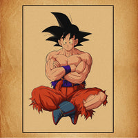 Goku en méditation les bras croisés