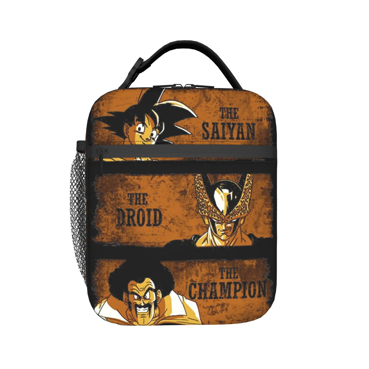 Sac repas noir Dragon Ball - Goku enfant Goku Blue et kanji Kame