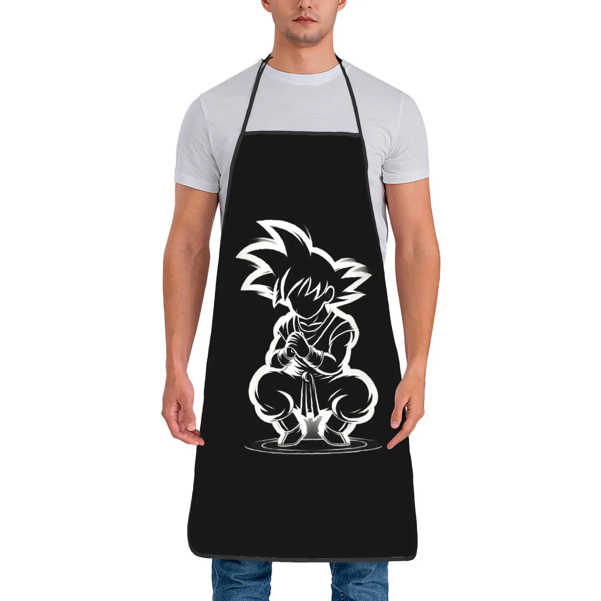 Grembiule grigio Dragon Ball - Goku Ultra Instinct in collage