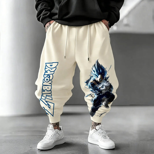 Pantalon de jogging Dragon Ball - Vegeta Super Saiyan Blue beige