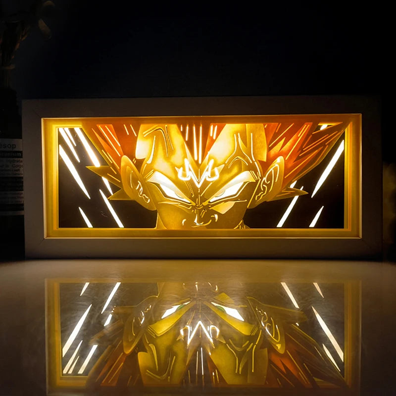 Quadro luminoso viola Dragon Ball - Goku Ultra Istinto sguardo