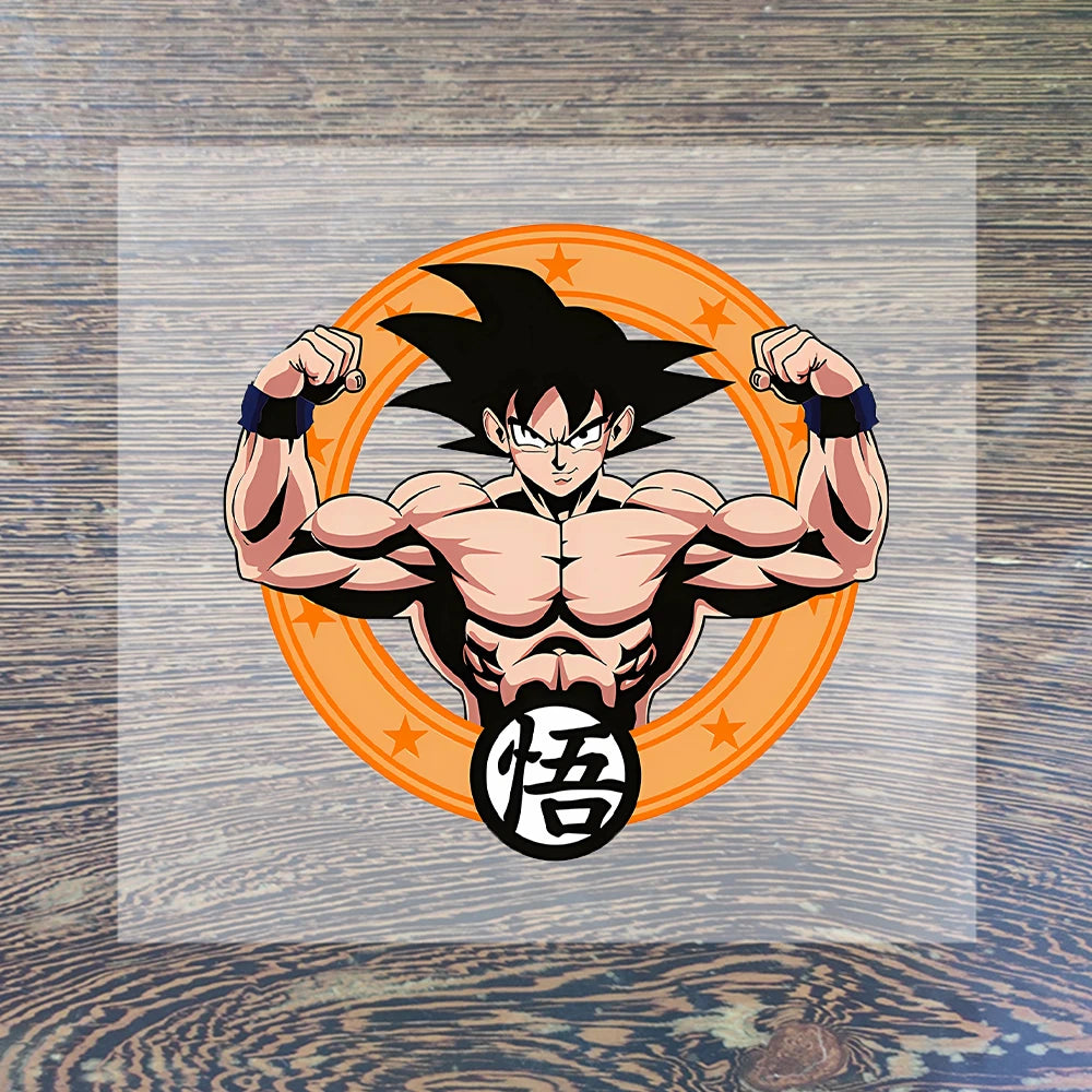 Transferencia termoadhesiva Dragon Ball - Goku niño en nube naranja