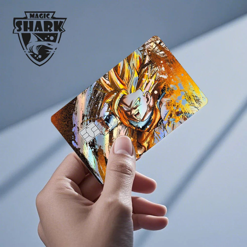 Dragon Ball Bankkarte Aufkleber - Saiyan Krieger