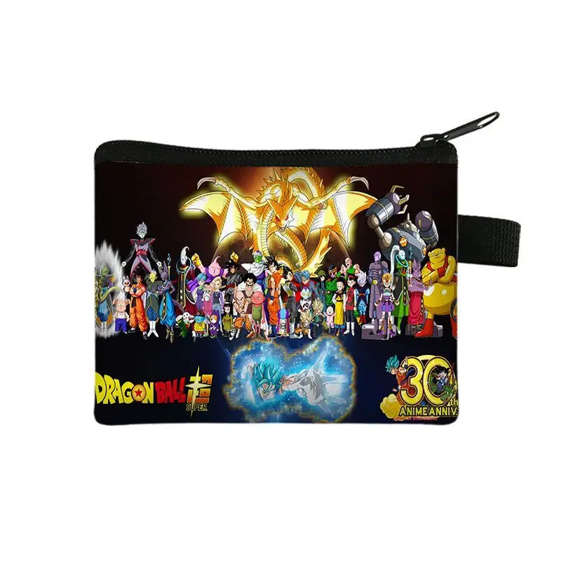 Portamonete con cerniera Dragon Ball Goku e guerrieri Saiyan