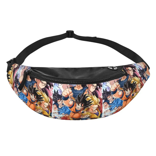 Vielfarbige Bananentasche Dragon Ball - Goku und Saiyans kombiniert