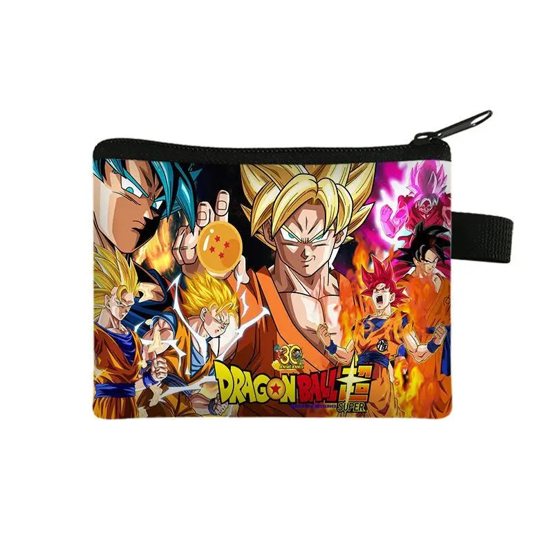 Portamonete con cerniera Dragon Ball Goku e guerrieri Saiyan