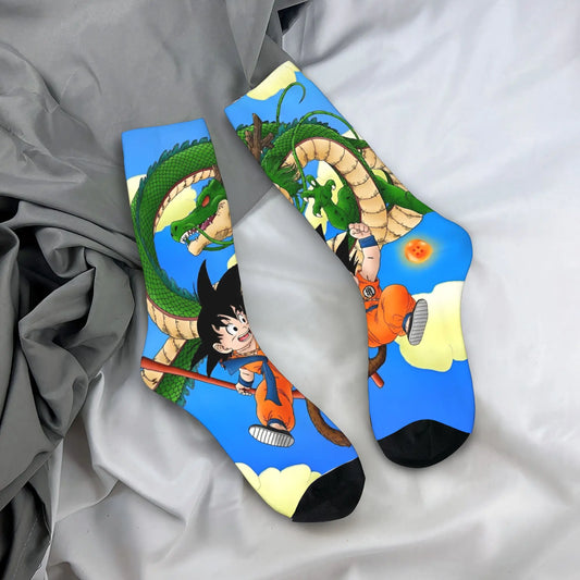 Calcetines azules Dragon Ball - Goku niño y Shenron