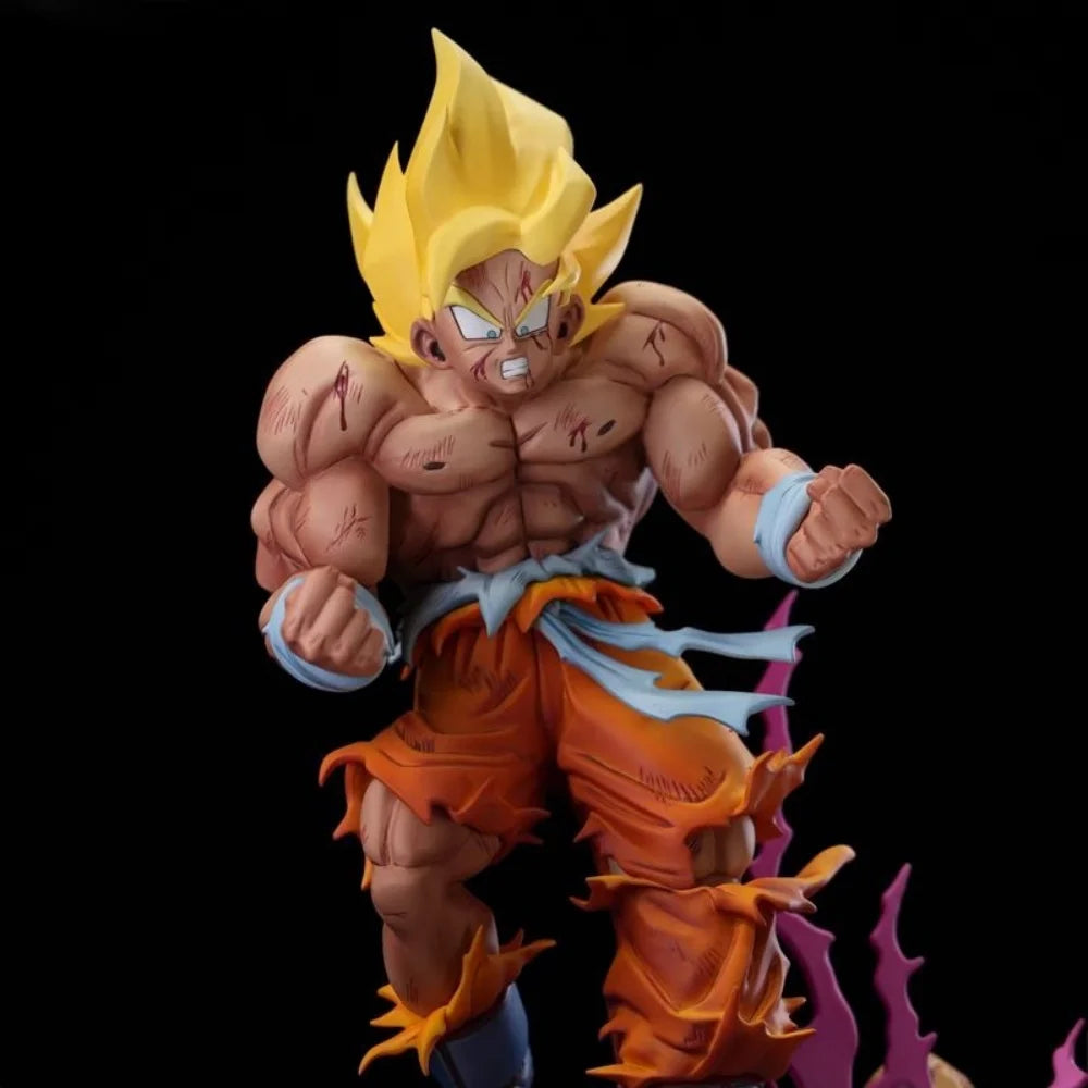 Action figure Dragon Ball - Goku Super Saiyan e aura viola
