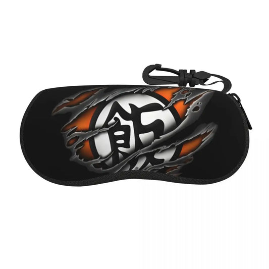 Dragon Ball schwarze Brillentasche - Go Kanji auf orange Kratzern