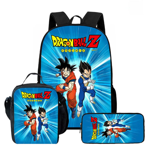 Ensemble sac à dos bleu Dragon Ball - Goku et Vegeta dos à dos