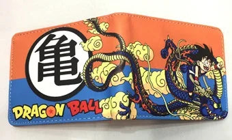 Orange and blue Dragon Ball wallet - Shenron and Kame kanji