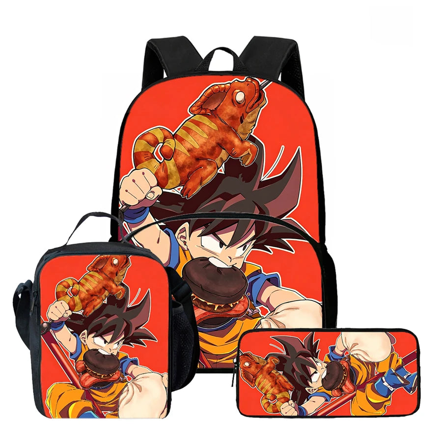 Dragon Ball rode rugzak set - kind Goku en oranje Shenron